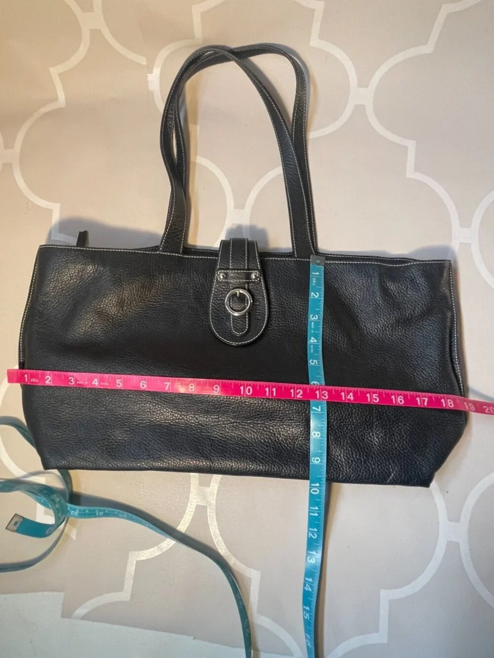 Furla Large Italian Leather Tote Bag Made in Italy Shoulder Work Laptop Bag